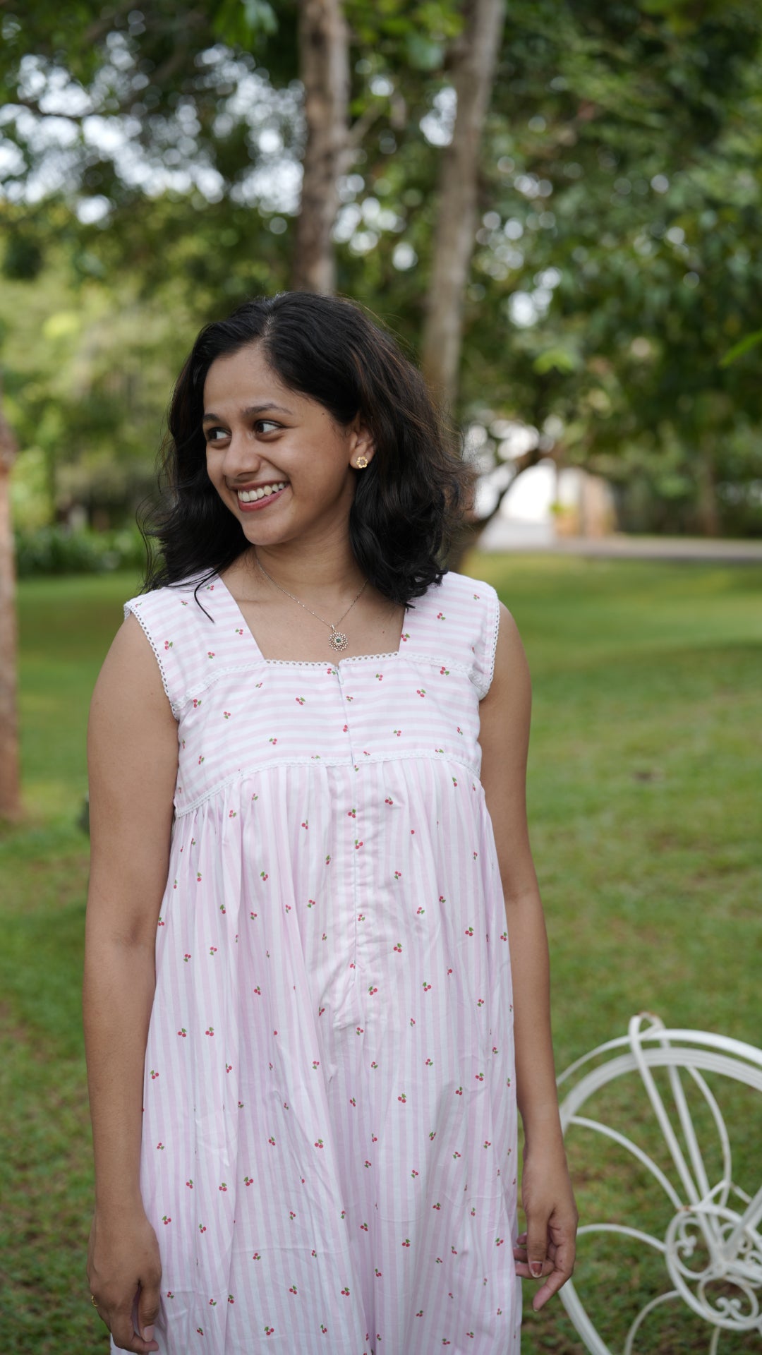 Pink Cherry Strap Dress
