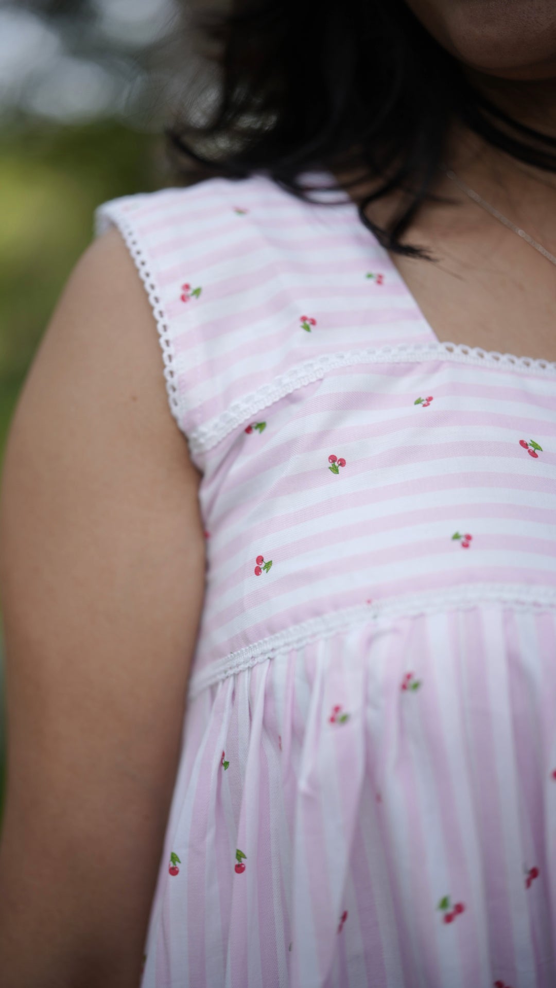 Pink Cherry Strap Dress