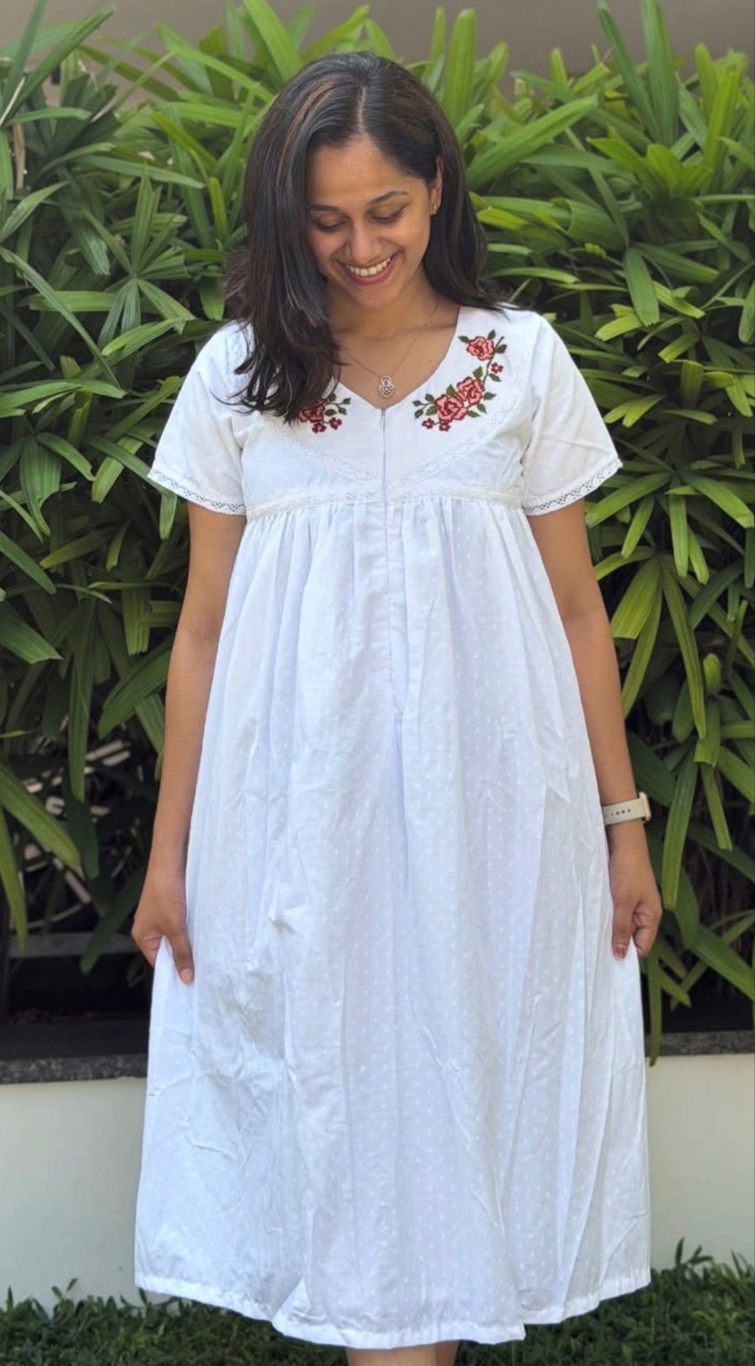 White mauve dress