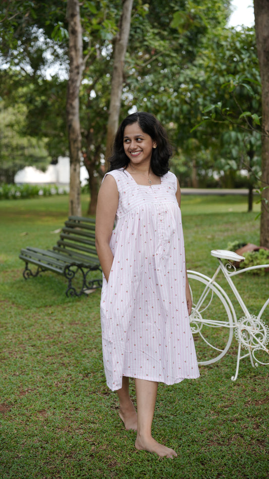 Pink Cherry Strap Dress