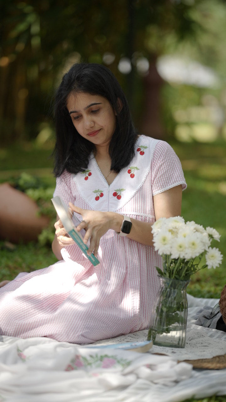 Pink cherry dress