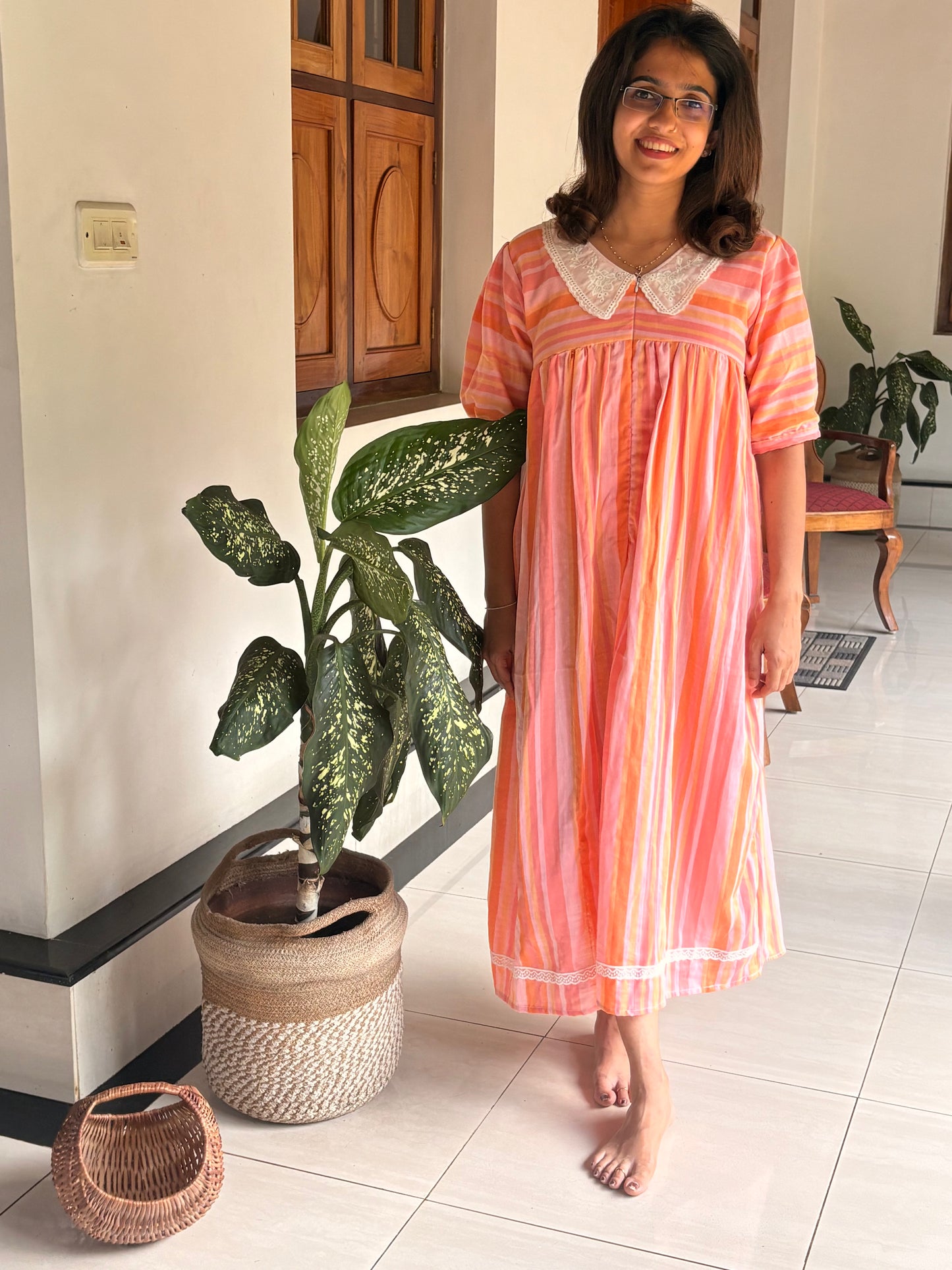 Orange Pansy Dress