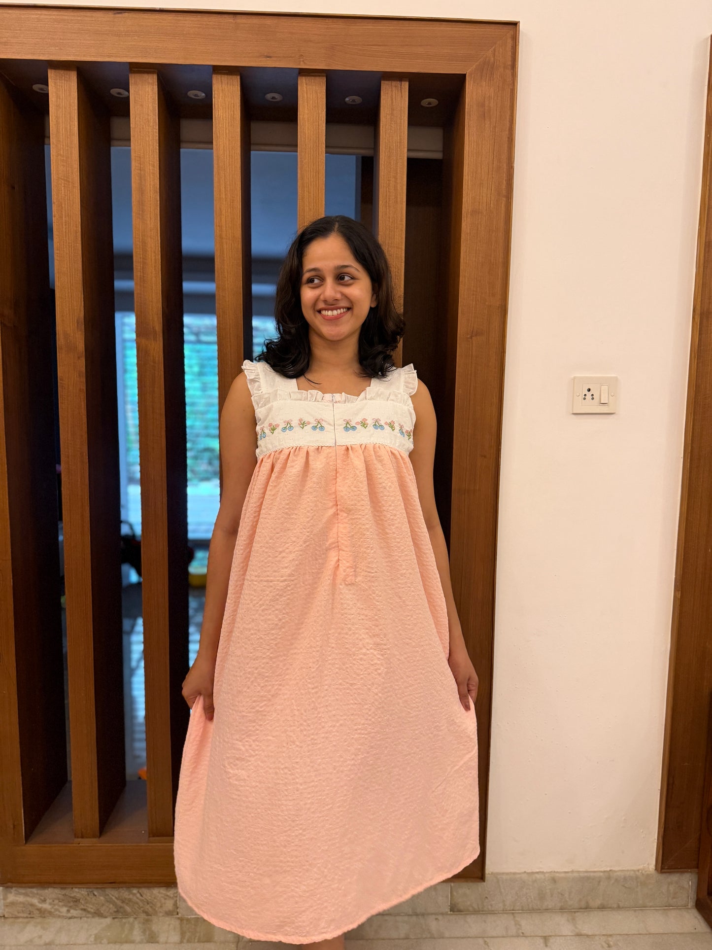 Peach Cherrybow dress